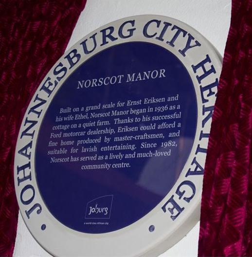 Norscot Manor Blue Plaque - Fourways Review