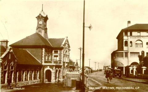 Old photograph of Muizenberg Station via DRISA