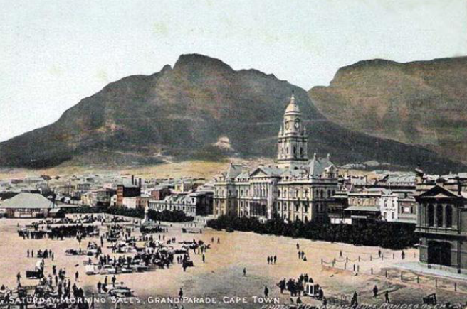 Old postcard of the Grand Parade Cape Town