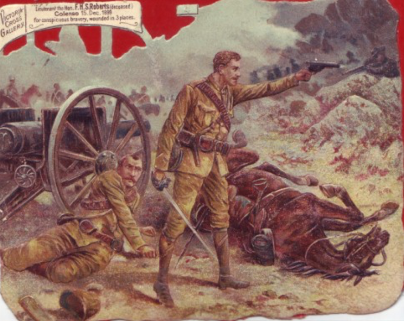 Painting of Freddie Roberts at Colenso - Talana Museum
