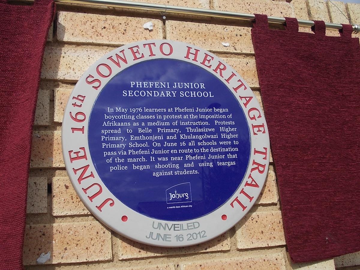 Phefeni Blue Plaque - Heritage Portal - 2012