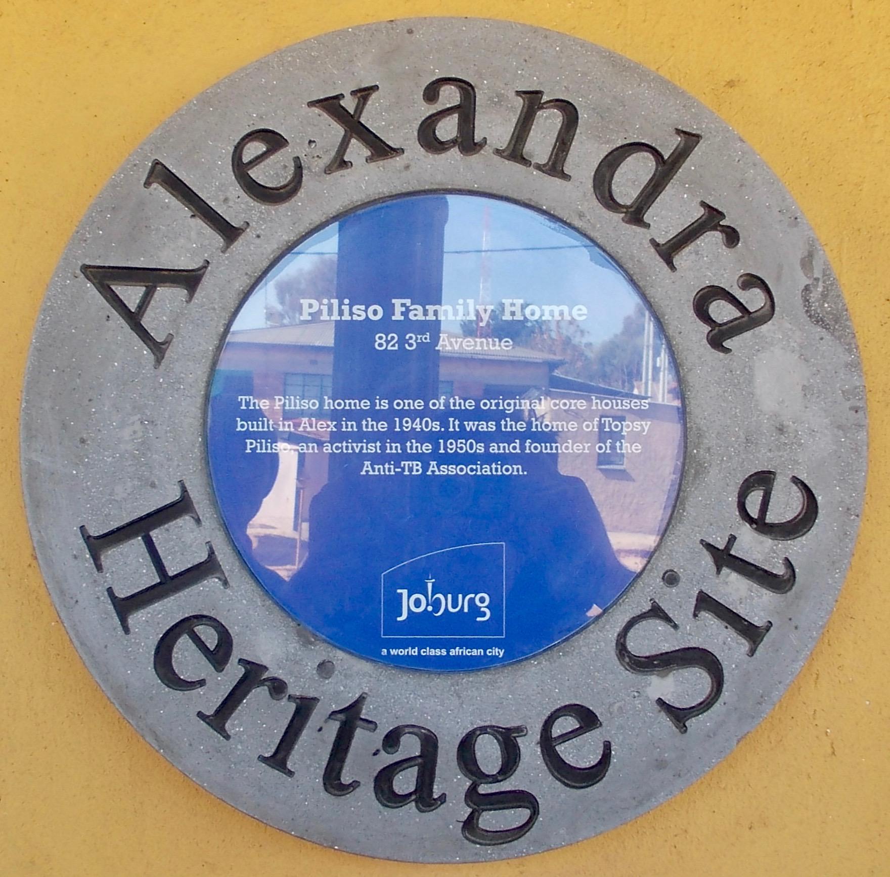 Piliso Home Blue Plaque - Heritage Portal - 2012