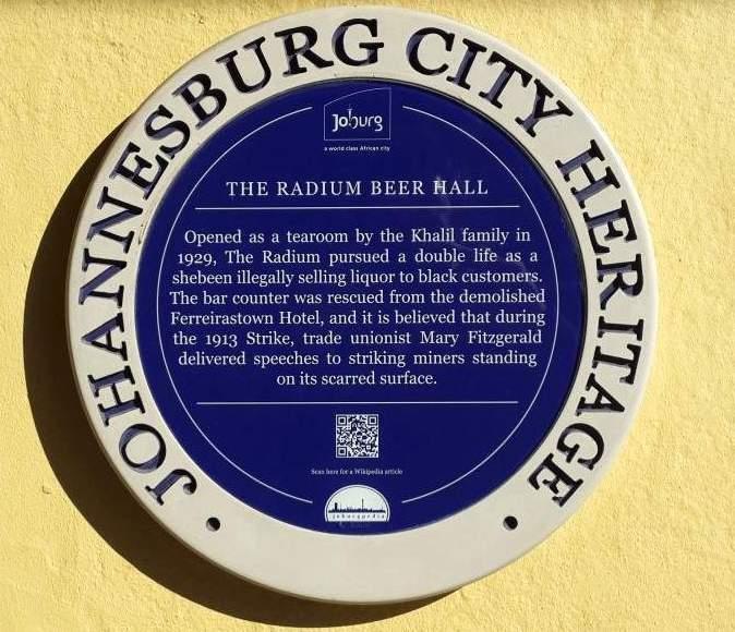Radium Beer Hall Blue Plaque - Heritage Portal - 2016