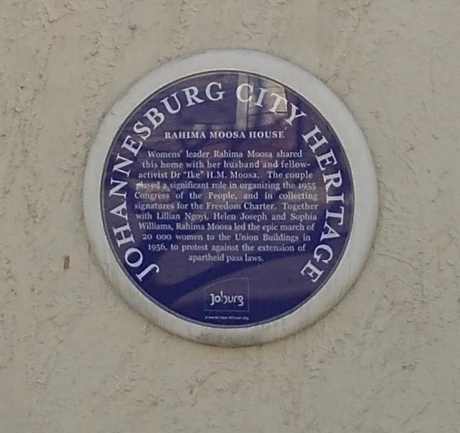 Rahima Moosa House Blue Plaque - Heritage Portal - 2012