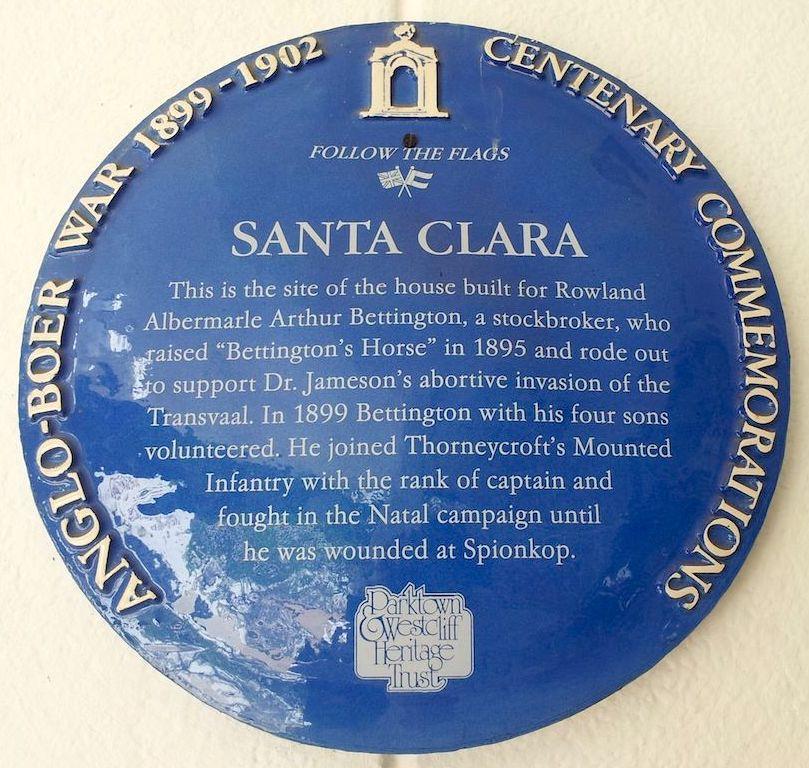 Santa Clara Blue Plaque - Heritage Portal - 2014