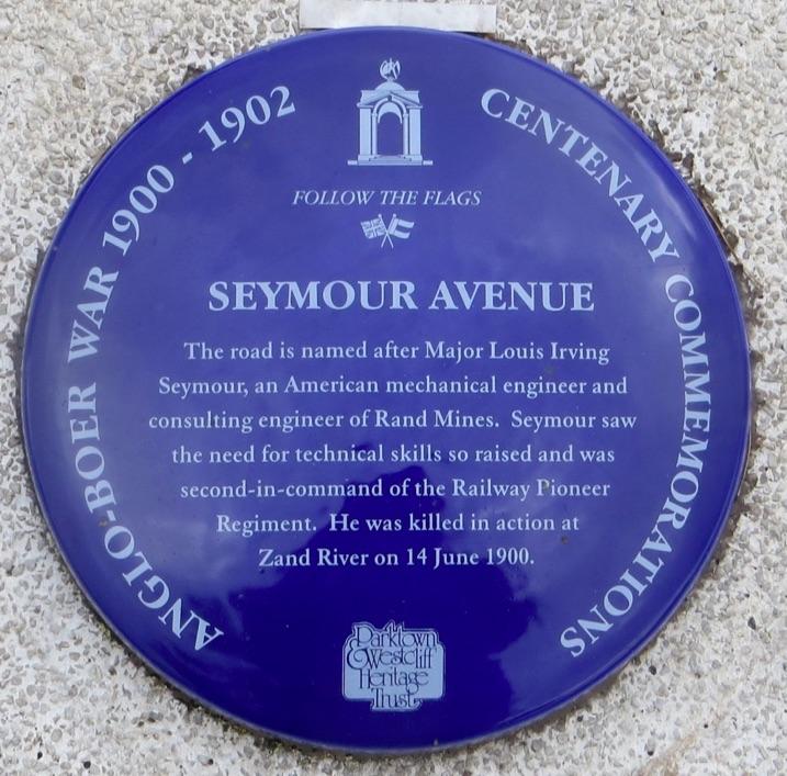 Seymour Avenue Blue Plaque - Kathy Munro