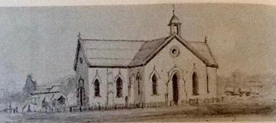Sketch of Dopper Church Pretoria - Stanley Leighton 1889