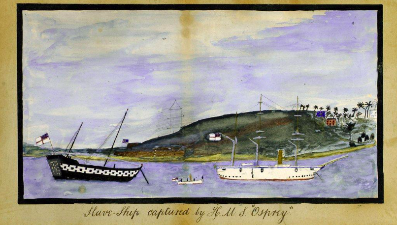 Slave ship captured by HMS Osprey
