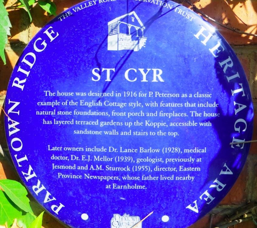 St Cyr Blue Plaque - Kathy Munro