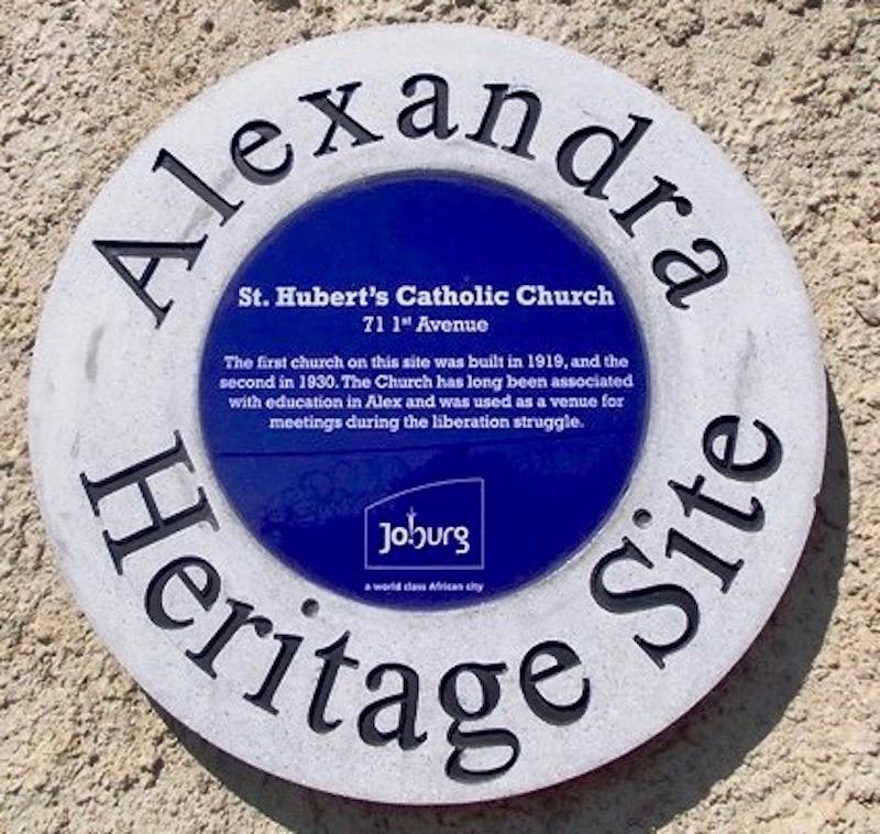 St Huberts Alexandra Blue Plaque - Heritage Portal - 2012