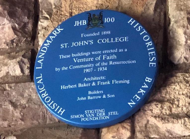 St Johns College Blue Plaque - Cayde Bricknell