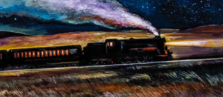 The Night Trains - portion of Book Cover