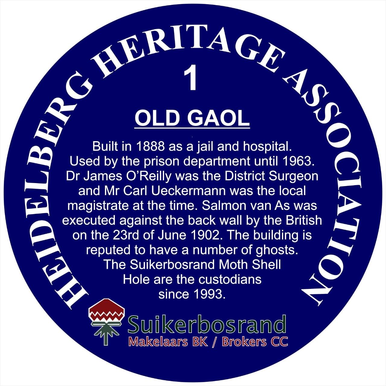 The Old Gaol Blue Plaque - Heidelberg Heritage