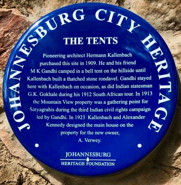 The Tents Blue Plaque - Johannesburg Heritage Foundation - 2021