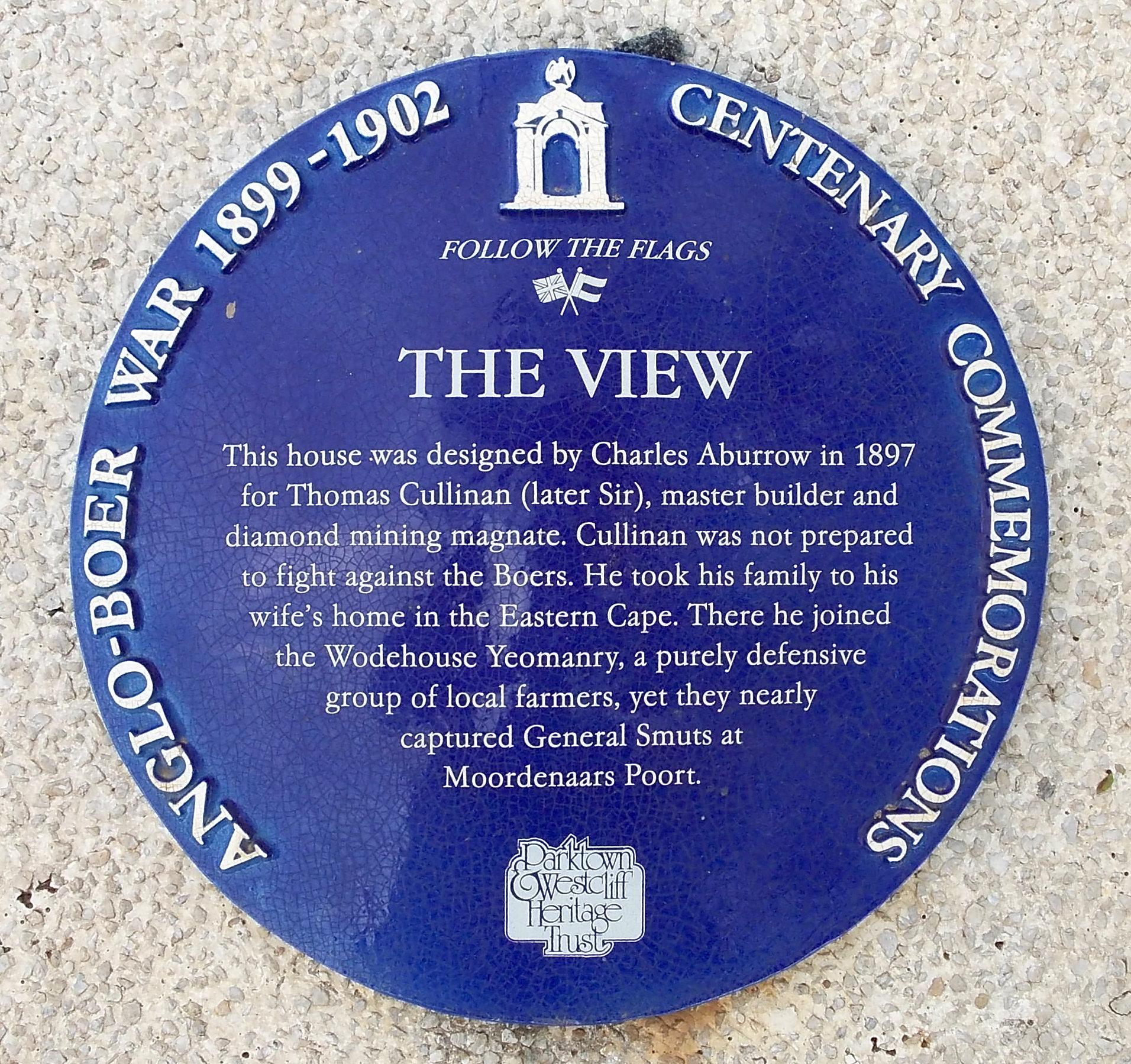 The View Blue Plaque - Heritage Portal - 2012