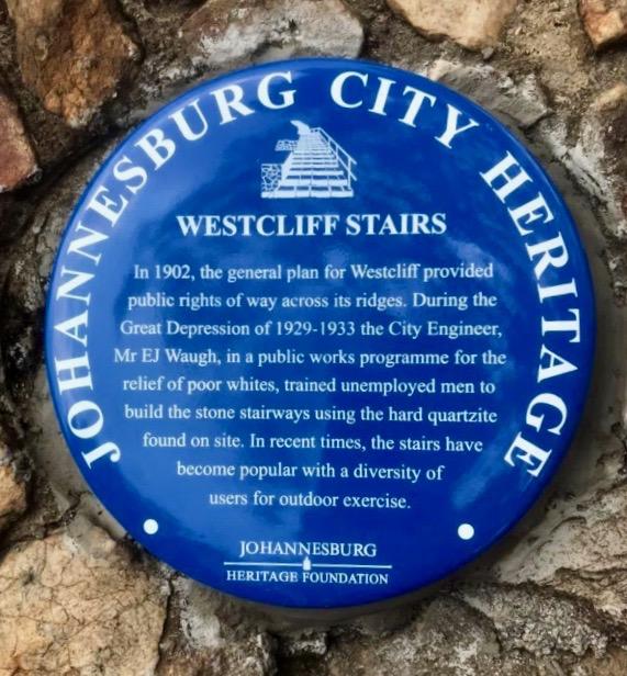 Westcliff Stairs Blue Plaque - Kathy Munro - 2021
