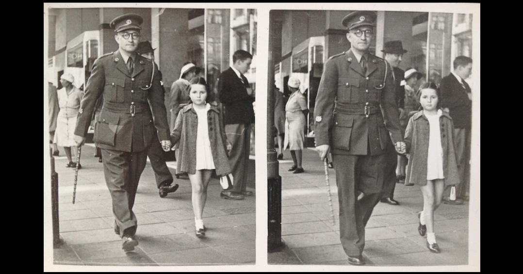 An off-duty policeman out shopping in Johannesburg with his daughter via Carol Hardijzer
