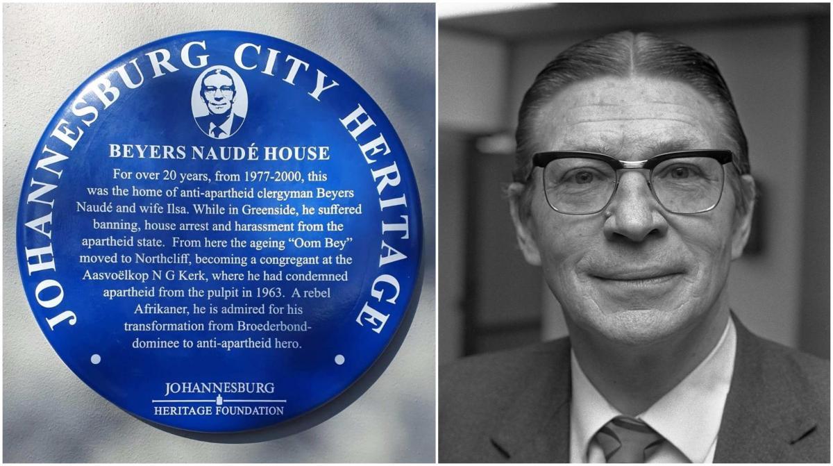 Beyers Naude Blue Plaque and Profile Photograph