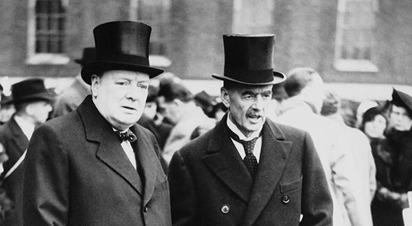 Churchill and Chamberlain via Wikipedia