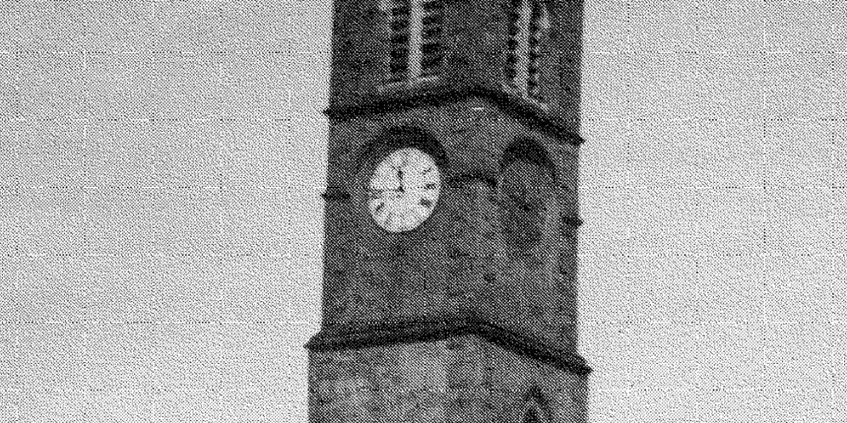 Close up of St Johns Presbyterian Clock Pietermaritzburg via Restorica 1980