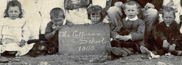 Close up of the board in 1905 Cullinan School photo via Stories from a Diamond Mine