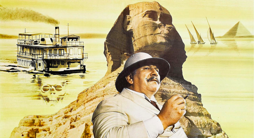 Death on the Nile poster featuring Peter Ustinov as Hercule Poirot - Wiki Commons