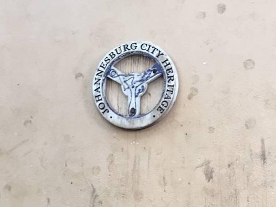 Destroyed Temple Israel Plaque via the Johannesburg Heritage Foundation