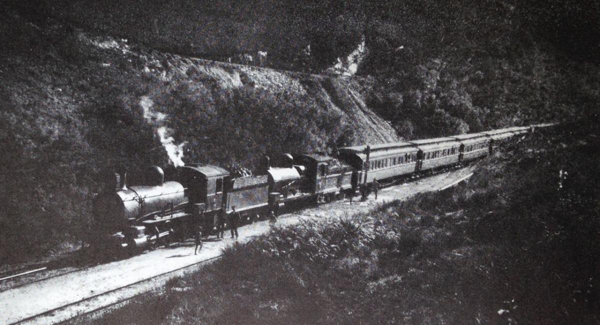 Double Header Train - Moving through Outeniqua Pass - The Great Steam Trek