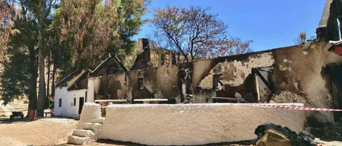 Exterior of Leipoldt House Wupperthal after the fire - Arcon - 2019