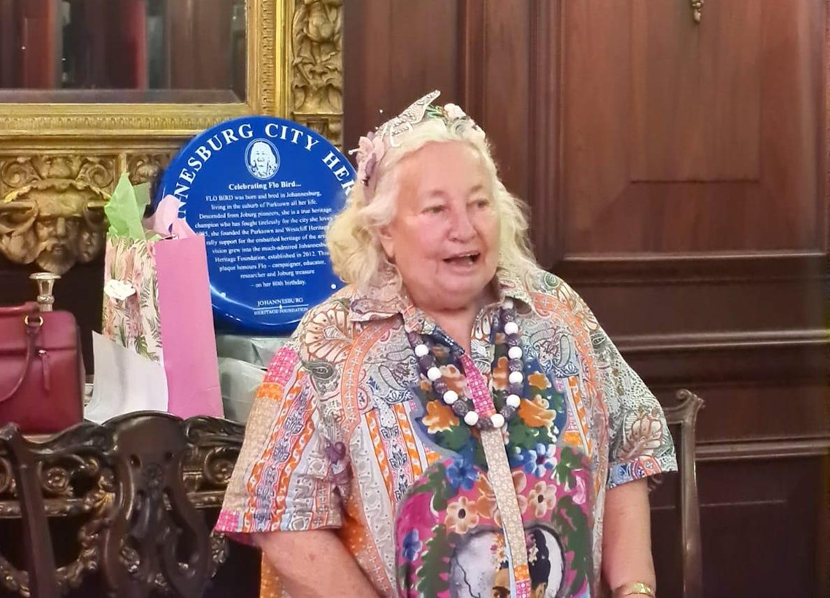 Flo Bird at her 80th birthday via Kathy Munro
