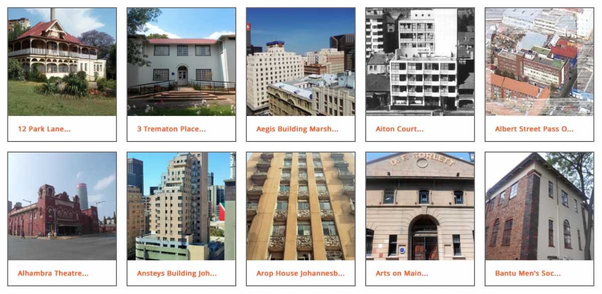 Heritage Register Search Results Screenshot