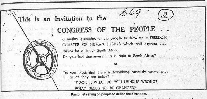 Invitation to the Congress of the People via Lucille Davie