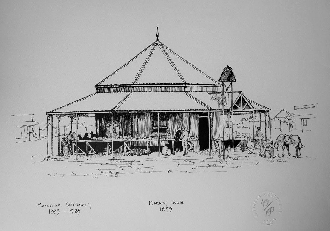 Market House - Mafikeng Centenary Prints - Artist Alice Burkett