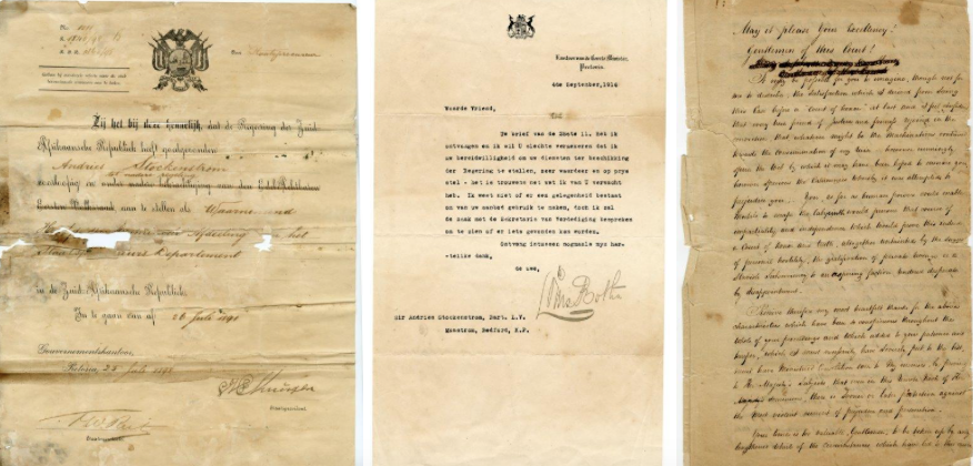 Montage of Stockenstrom Documents via Peter Berry