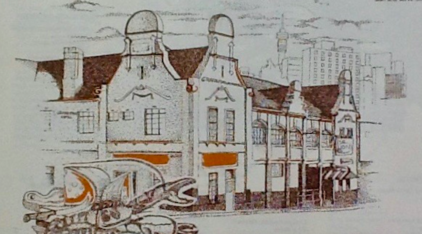 Normans Grill Grand Station Hotel drawing - Caltex Recipe Collection