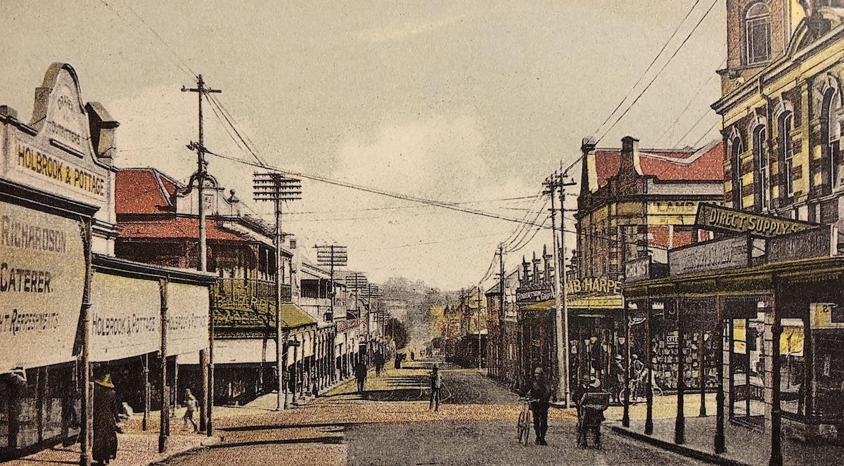 Old postcard of Marshall Street Jeppestown