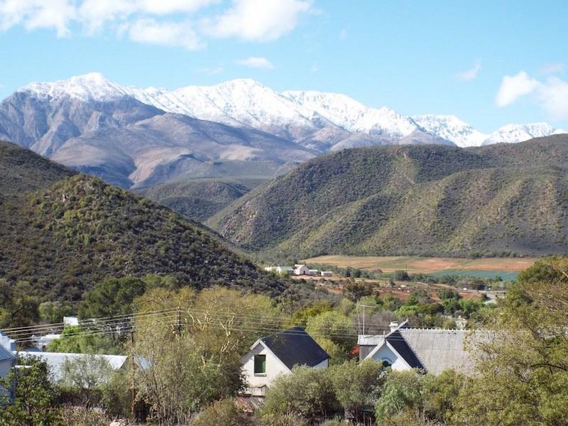 Snow on the Swartberg above De Rust - September 2018 - De Rust Heritage