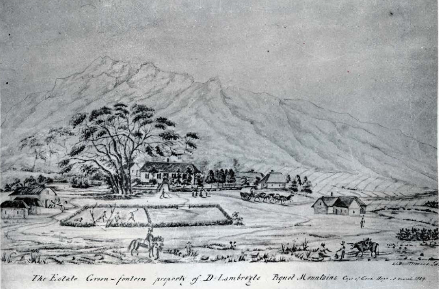 The Estate Groenfontein Piquet Mountains - JC Poortermans - 6 March 1840 - Africana Museum 6380 - Via Restorica 1982