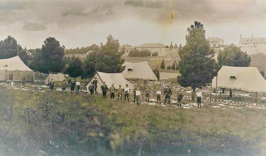 The scarlet fever quarantine camp in front of St Johns College via Daniel Pretorius