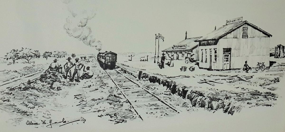 Train arrives in Bulawayo - Alex Jack Bulawayos Changing Skyline