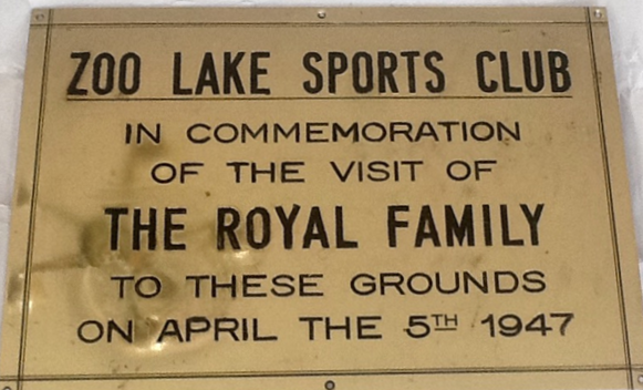 Zoo Lake plaque commemorating 1947 Royal Visit - Kathy Munro