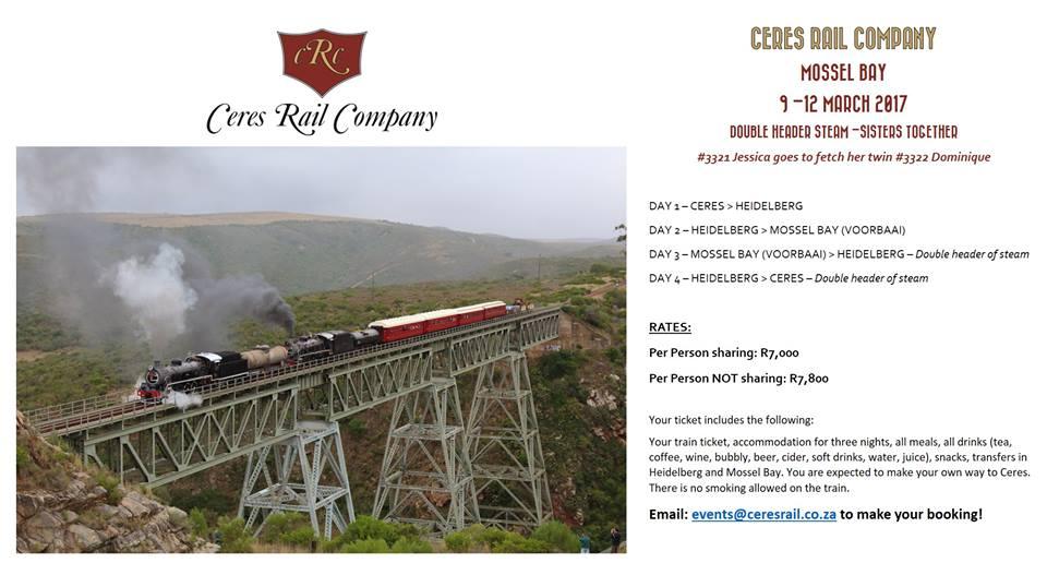 Ceres Rail Company - Double Header Steam event - March 2017