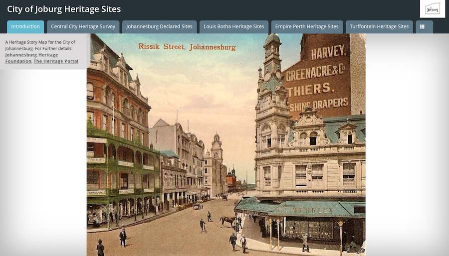 City of Joburg Heritage Sites - Story Map