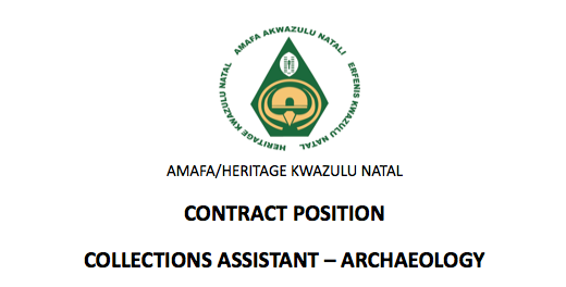 Collections Assistant Archaeology Amafa - May 2018
