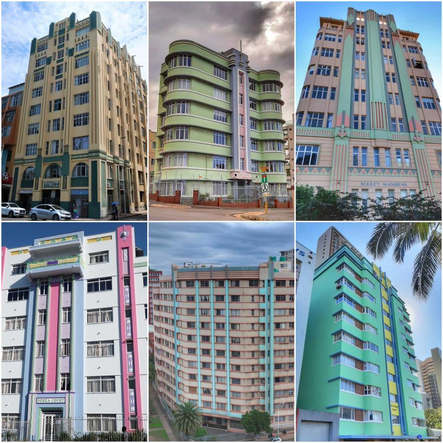 Durban Art Deco Collage - Photos via Alison Chadwick