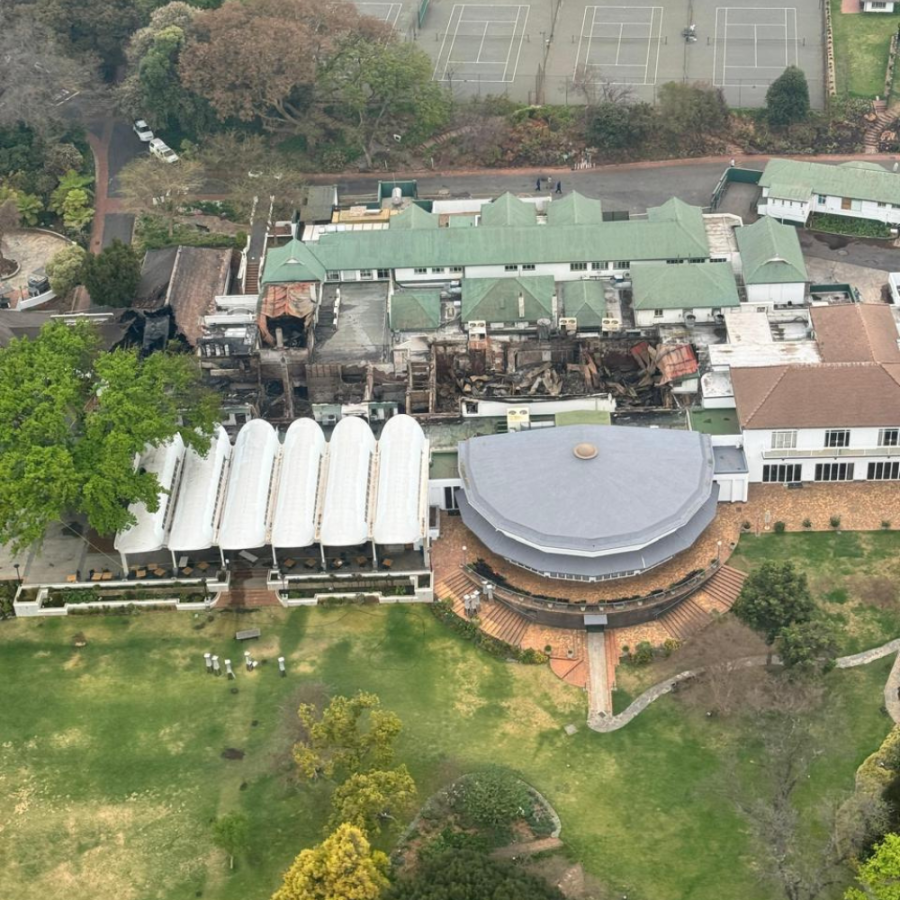 Fire damaged country club building - Johannesburg Country Club