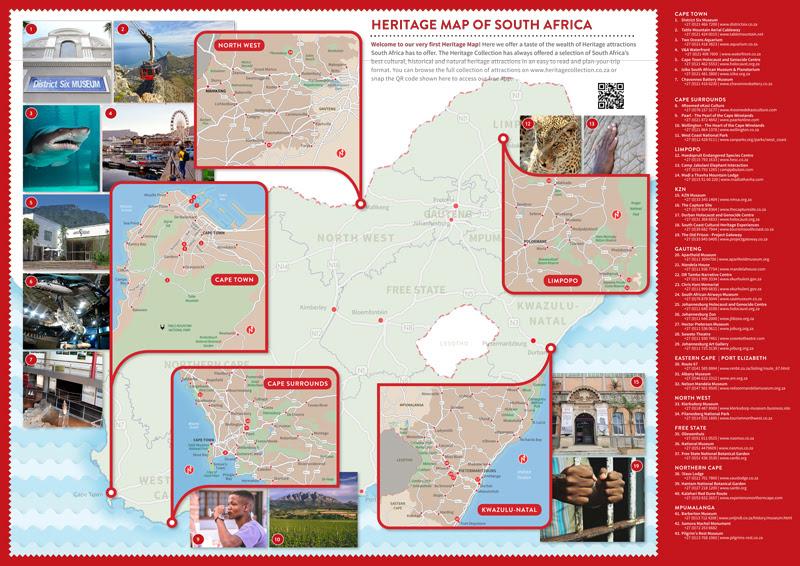 Heritage Map of South Africa - Heritage Collection