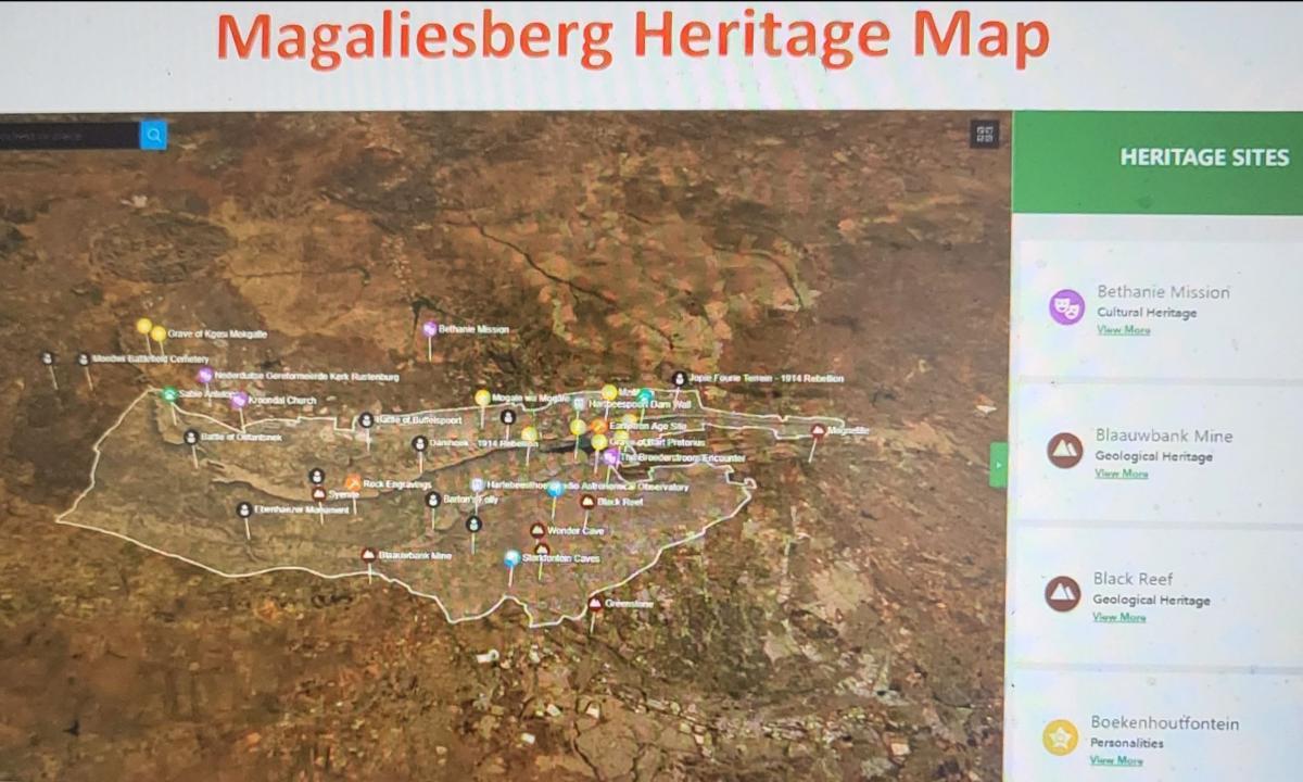 Interactive Map of Magaliesberg Heritage Sites 2022