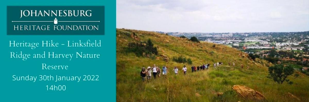 JHF Notice - Heritage Hike Linksfield Ridge and Harvey Nature Reserve - 30 January 2022