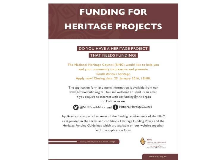 NHC - Funding for Heritage Projects